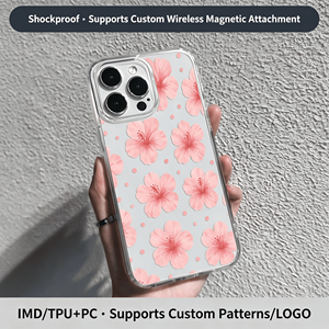 Coque transparente en TPU avec fleurs d'hibiscus roses et pois, Housse de téléphone esthétique estivale pour iPhone 17 16 15 14 13 Pro Max - Product Image 2