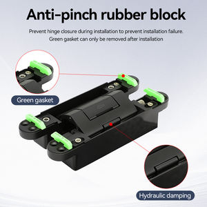 3D調節可能自己閉鎖油圧隠しドアヒンジソフトクローズ<span class=keywords><strong>180</strong></span>度隠しドアヒンジ - Product Image 5