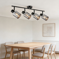 Plafonnier moderne E14, luminaire de plafond en verre minimaliste, décoration pour salon, chambre à coucher, cuisine