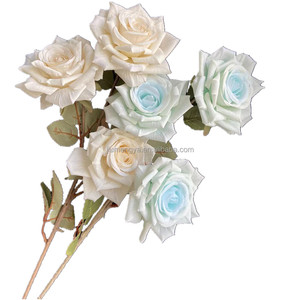 Rama de flor rosa con serigrafía artificial de 67cm de largo, 3 cabezas para graduación de Navidad, decoraciones de Pascua PARA EL Día DE LA Madre - Product Image 4