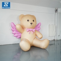 Ours ange gonflable personnalisé, personnalisation de personnage de dessin animé gonflable, ours de dessin animé gonflable, décoration publicitaire gonflable