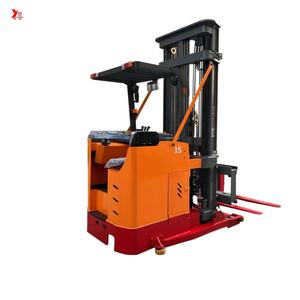 Carretilla elevadora eléctrica con torreta <span class=keywords><strong>Man</strong></span>-up VNA de 1,5 toneladas, batería apiladora de paletas de 3 vías tipo sentado para materiales de almacén eficientes - Product Image 5