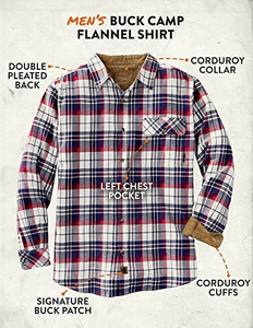 <span class=keywords><strong>Camisa</strong></span> de franela acolchada para hombre, camisas de <span class=keywords><strong>cuadros</strong></span> en negro y rojo, ajuste Regular, diseños personalizados, venta al por mayor, Invierno - Product Image 5