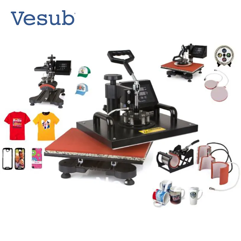 High Quality Cheap Price Popular Sell Customized Design Heat Press Sublimation Combo 8 in 1 Heat Transfer Machine