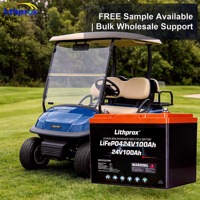 Batterie LiFePO4 24V 100AH Bluetooth à décharge profonde au lithium-fer-phosphate pour voiturette de golf – Stockage d'énergie stable et longue durée