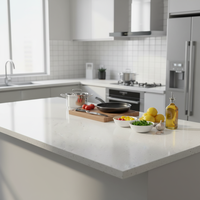 Surface solide en acrylique de pierre artificielle de haute qualité, épaisseur 6 mm-30 mm, pour comptoirs de cuisine