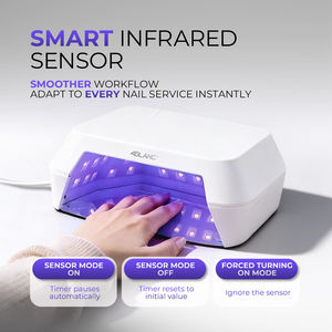 Lampe de séchage pour ongles 4BLANC Smart, filaire, UV LED, sans fil, rechargeable, pour le durcissement du vernis gel. - Product Image 1