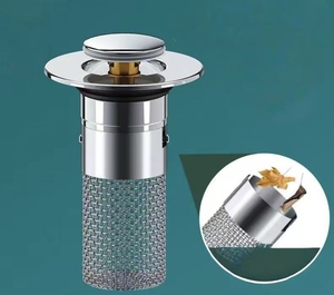 Phòng tắm bồn rửa cống Lọc <span class=keywords><strong>Pop</strong></span> Up bồn rửa Stopper cống tóc Catcher chống tắc nghẽn có thể tháo rời Giỏ thép không gỉ cho lưu vực cống - Product Image 3