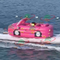 Bateau de voiture flottant populaire personnalisé bateau à eau remorquable gonflable jeux d'eau gonflables