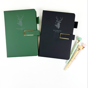 A4 A5 A6 cá nhân logo đồng bằng lưu ý cuốn sách tùy chỉnh in ấn PU da bìa cứng Tạp Chí với kim loại khóa cho xúc tiến kinh doanh - Product Image 4