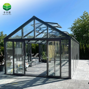 4 Saisons extérieur préfabriqué isolé vitré toit à pignon autoportant en aluminium véranda maisons en verre pour jardin - Product Image 6