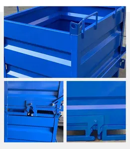 Bán buôn Heavy-Duty tự Bán Phá Giá Phễu dumpster Tipping Thùng rác bin phế liệu hộp thả dưới kim loại container chất thải Bộ sưu tập