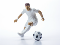 Modèles 3D personnalisés Figurines Statues Jouets en PVC Figurines miniatures de joueurs de football Figurines d'action de joueur de football en plastique PVC