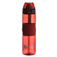 Vaso de Plástico Deportivo con Tapa Abatible y Pajita, Botella de Agua para Exteriores, Vaso de Plástico Publicitario Personalizable, Vaso Purificador de Agua