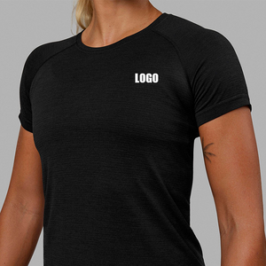 OEM personalizado gimnasio transpirable de secado rápido de compresión Slim Fit Fitness deportes camiseta para las mujeres - Product Image 1