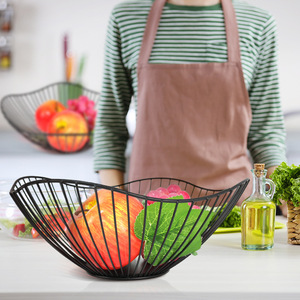 Wire Fruit <b>Basket</b> Bowl Nordic Style <b>Storage</b> Container For Kitchen Living Room Desktop Snack Bread And Fruit Holder - Product Image 2