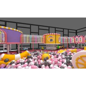Centro de Juegos Interior Comercial con Tobogán Grande, Parque Infantil Interior con Trampolín y Circuitos de Cuerdas Ninja - Product Image 4