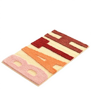 Alfombra de Baño de Poliéster MU al por Mayor, Súper Absorbente, Antimicrobiana, Antideslizante, Alfombra de Baño Esponjosa, Alfombra Moderna Minimalista para el Hogar - Product Image 2