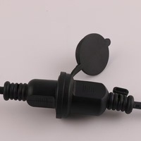 Cordon d'extension américain étanche mâle-femelle à 2 conducteurs en cuivre avec capuchon, 250V 10A, polarité américaine