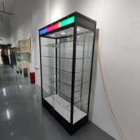 Vitrine en verre HiKUYA, personnalisable, chic, innovante, avec éclairage LED fluide, vitrine en verre, vitrine en verre
