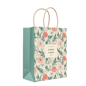 Bolsas Personalizadas Nueva Bolsa de papel personalizada reciclable Estampado en caliente de lujo Venta Diseño simple Bolsa de papel personalizada de moda - Product Image 1