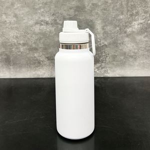 New 32oz Non Spill Wide Mouth Insulated Powder Coated Travel Thermal Mug Water <b>Bottle</b> with Portable Drinking Spout Lid for Lase - Product Image 3