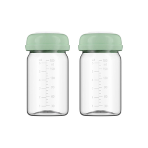 Bouteille de stockage de lait maternel pour bébé, 180 ml, PP, bleu, rose, blanc, vert, large diamètre, avec bouchon à vis, joint en silicone, résistante au réfrigérateur - Product Image 1