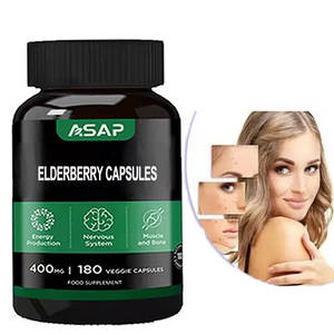 Suplementos herbales OEM Vitamina C Cápsulas de extracto de saúco negro para adultos-Grado alimenticio Mejora la inmunidad - Product Image 1