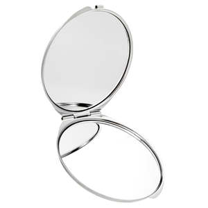 Round Compact <b>Mirror</b> Blank Electroplated Metal Frame Double-Sided Folding Pocket Makeup <b>Mirror</b> For DIY - Product Image 5
