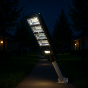 Lampe solaire de rue 180 LED IP65 étanche pour extérieur avec capteur radar, télécommande, montage mural, éclairage LED 5000K lumière du jour - Product Image 2