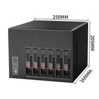 BKHD 6 端口 NAS 服务器 Intel N97 Celeron N5105 4 端口 2.5Gb LAN DDR5 DDR4 M.2 SSD 热插拔存储设备