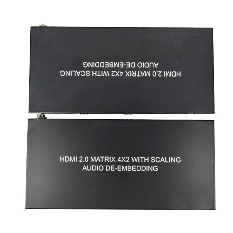 Matrice HDMI arco 4 In 2 Out 4K HDR EDID 4K 7.1/5.1/copia Switch con SPDIF L/R estrattore Audio-scala ridotta 4K a 1080P