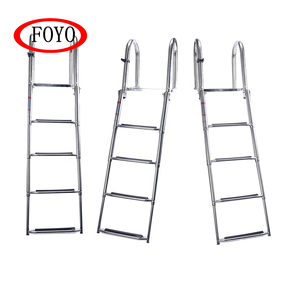 FOYO <span class=keywords><strong>Venta</strong></span> caliente marca barco accesorios marinos 304 <span class=keywords><strong>acero</strong></span> inoxidable 3 paso telescópico escalera de baño para veleros y yates - Product Image 4