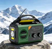 Radio FM portable 20000 mAh avec antenne AM/FM/WB, alimentation solaire et charge manuelle à manivelle