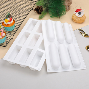 Moule à gâteau en silicone antiadhésif sans BPA, semi-cylindrique long à 9 cavités, certifié LFGB, de l'usine MUYULINS - Product Image 2
