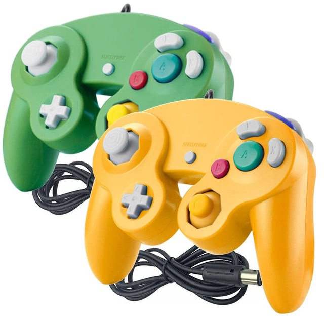 NGC Console Wired Controller with Vibration Nostalgic Classic Style Game Controller Compatible with Game Cube Game Console