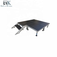 Scène mobile d'extérieur à 4 pieds, durable, en aluminium, pour événements, mariages, spectacles musicaux