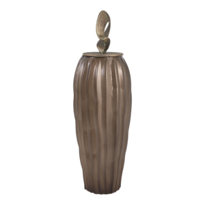 Moderna bottiglia in vetro con coperchio in metallo, vaso decorativo per fiori, per soggiorno, camera da letto, ufficio, decorazioni per la casa - Product Image 4