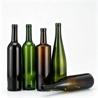 Bouteille de vin en verre de luxe personnalisée 25,3 oz 750 ml, emballage en verre ambré vert antique anti-lumière