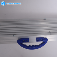 Plateforme de travail pliante moderne en aluminium, robuste, avec marchepied échelle à 3 marches et verrouillage de sécurité, pour peinture, réparation et entrepôt