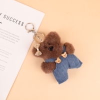 Mignon chien errant sac fourrure peluche 3D voiture porte-clés pendentif Durable écologique