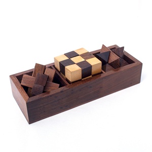 Rompecabezas clásico de madera hecho a mano para niños y adultos, Juego de 3 - Product Image 1