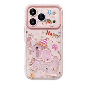 Coque de téléphone portable en TPU avec impression d'éléphant et motif œil de pupille, avec ouverture pour appareil photo, pour iPhone 7 8 X Xr Xs 11 12 13 14 15 16 17 Pro Max - Product Image 1