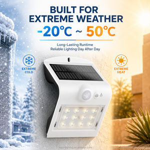 <span class=keywords><strong>Lampe</strong></span> murale solaire LEAD avec garantie de 3 ans, IP65, matériau ignifuge V0, 16 ans d'expérience en OEM, <span class=keywords><strong>lampe</strong></span> de sécurité extérieure pour patio, entrée, mur - Product Image 4