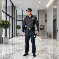 Uniforme de sécurité pour hommes adultes pour usage hôtelier, en coton et élasthanne, service OEM, fabriqué à Shanghai