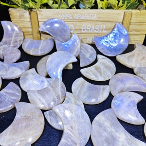 <span class=keywords><strong>Piedra</strong></span> <span class=keywords><strong>de</strong></span> <span class=keywords><strong>Luna</strong></span> Azul Brillante, Cristal <span class=keywords><strong>de</strong></span> Meditación y Sanación, Gema Feng Shui Pulida, Decoración, Regalo - Product Image 4