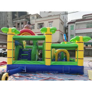 EN14960 tarafından onaylanmış slayt ile 18 'x 17 'safari dünya çocuklar şişme oyun parkı şatosu çin şişme en iyi malzemeden yapılmış - Product Image 6