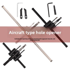 Scie cloche réglable pour trous circulaires, nouveau type, outil de découpe de trous circulaires pour le bois, outils de travail du bois sans fil - Product Image 6