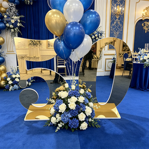 Decorazioni per Feste: Numeri in Acrilico Oro e Argento a Specchio da 3ft e 4ft, Numero 50 per Decorazioni di Compleanno 50°, 40°, 60°, 30° - Product Image 1