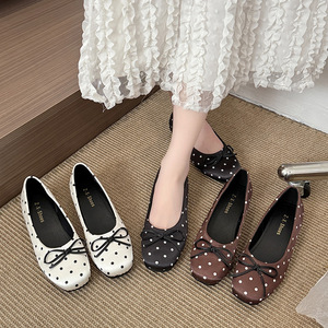 Fiocco a pois da donna con effetto rialzante, novità per la primavera 2026, adatto per ballerine con suola morbida - Product Image 3